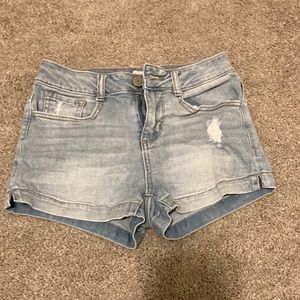 Light Wash Jean Shorts